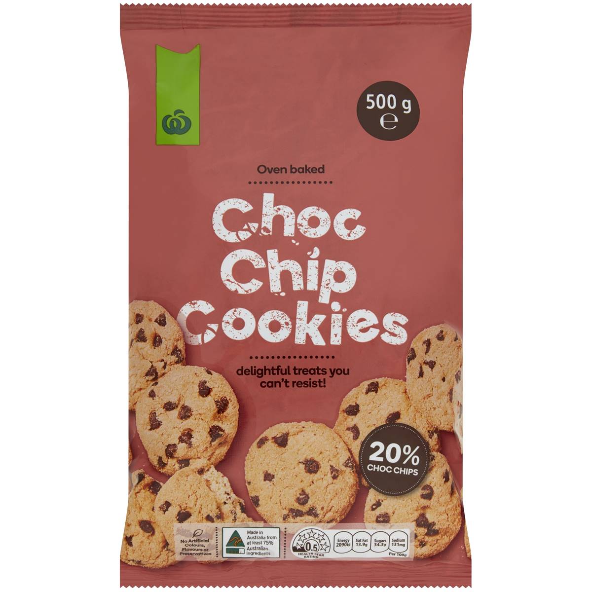 Calories In Woolworths Choc Chip Cookies Calcount