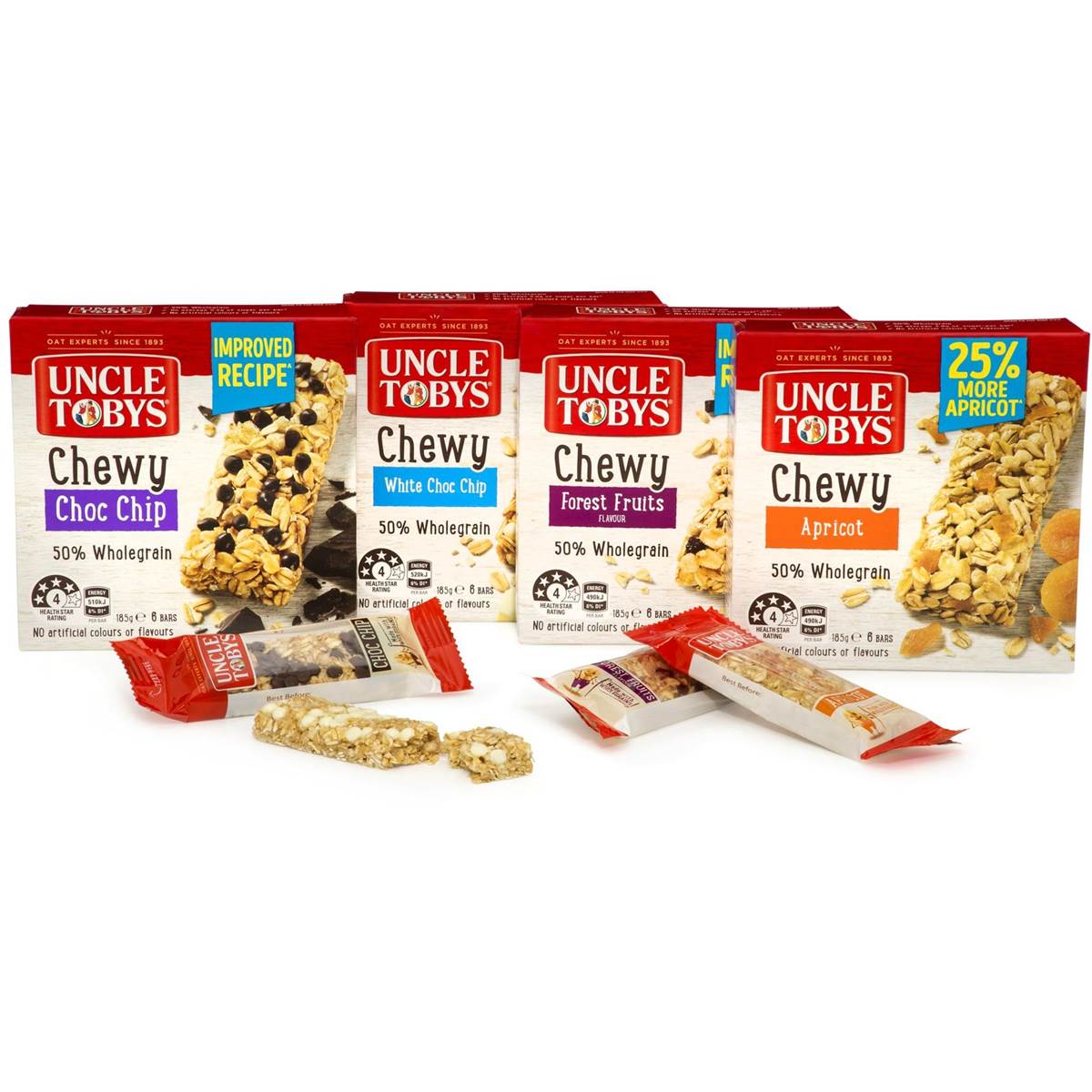 Uncle Tobys Chewy Muesli Bars Set Variety Bundle Woolworths