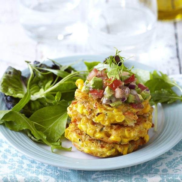 Corn Fritters With Avocado Salsa Recipe Woolworths