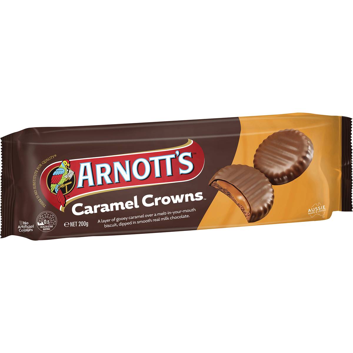 Calories in Arnott's Chocolate Caramel Crowns calcount