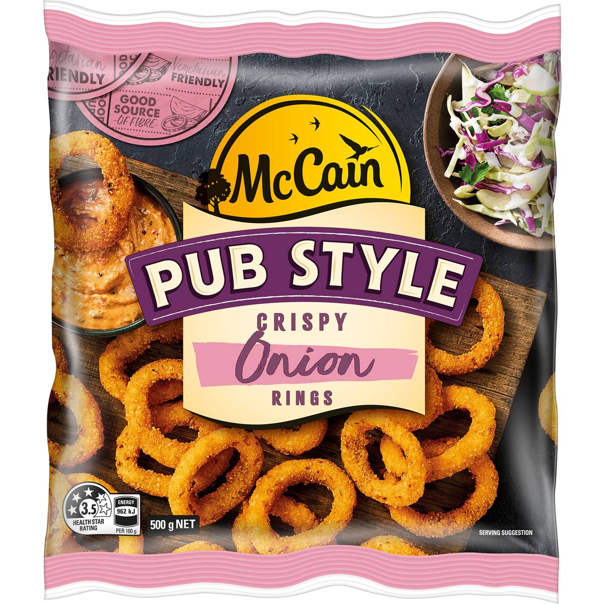 McCain Pub Style Onion Rings 500g