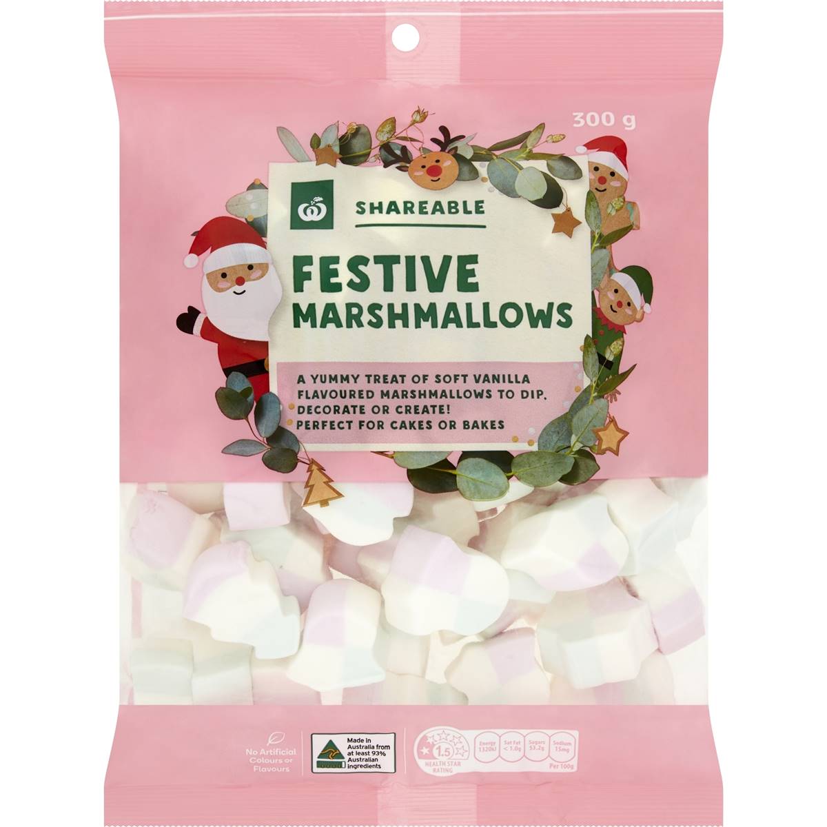 Calories in Woolworths Christmas Marshmallows