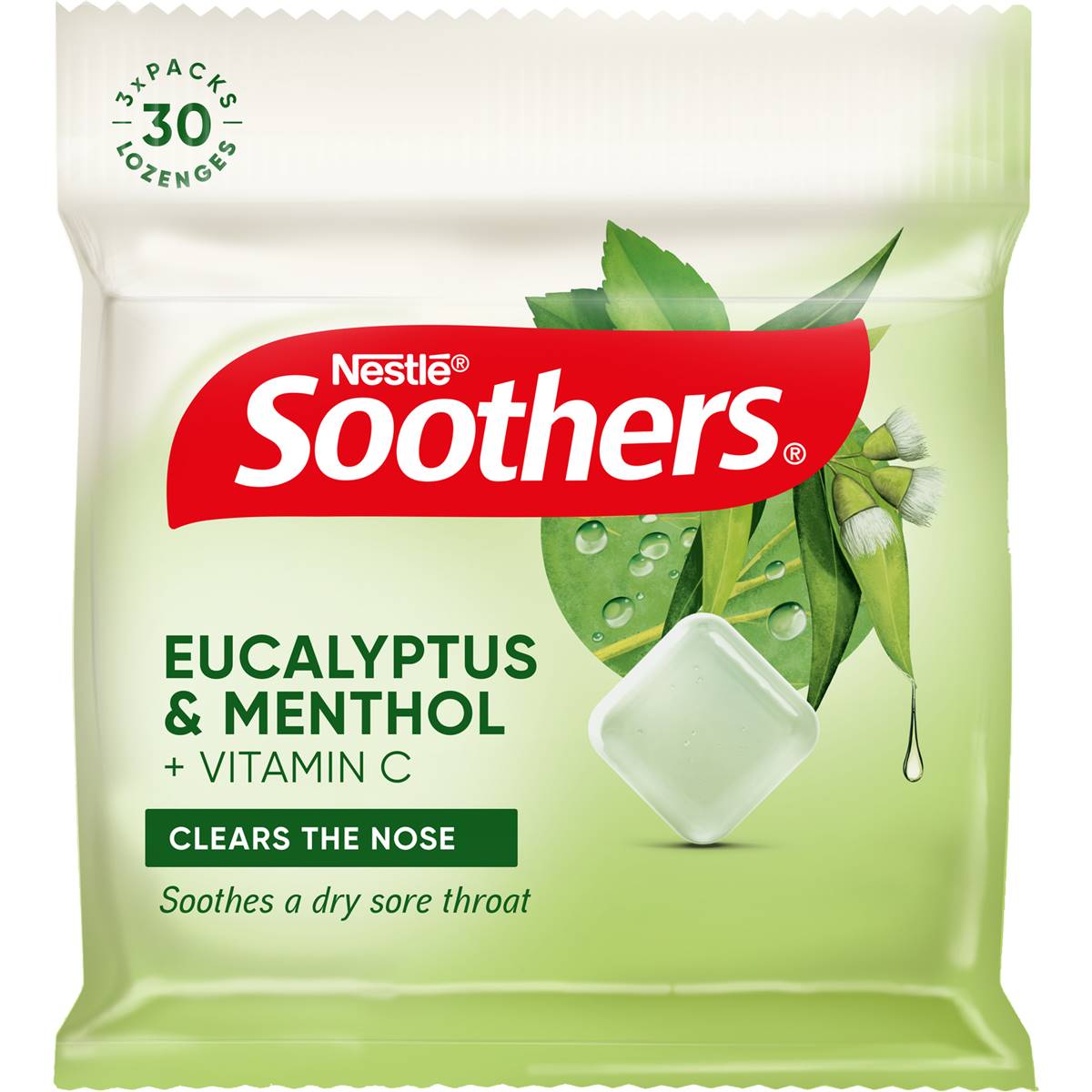 Calories in Nestle Soothers Throat Lozenge Eucalyptus & Menthol calcount