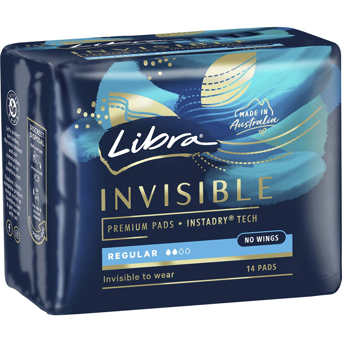 Libra Invisible Regular Pads 14 pack