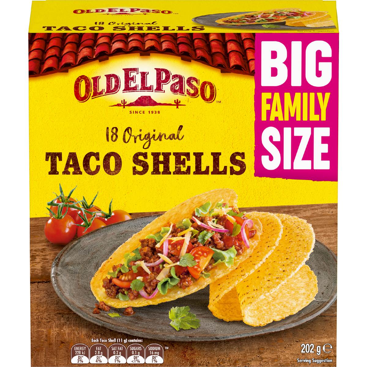 Calories in Old El Paso Family Taco Shell calcount