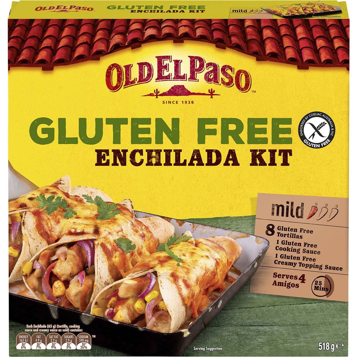 Calories in Old El Paso Enchilada Dinner Kit calcount