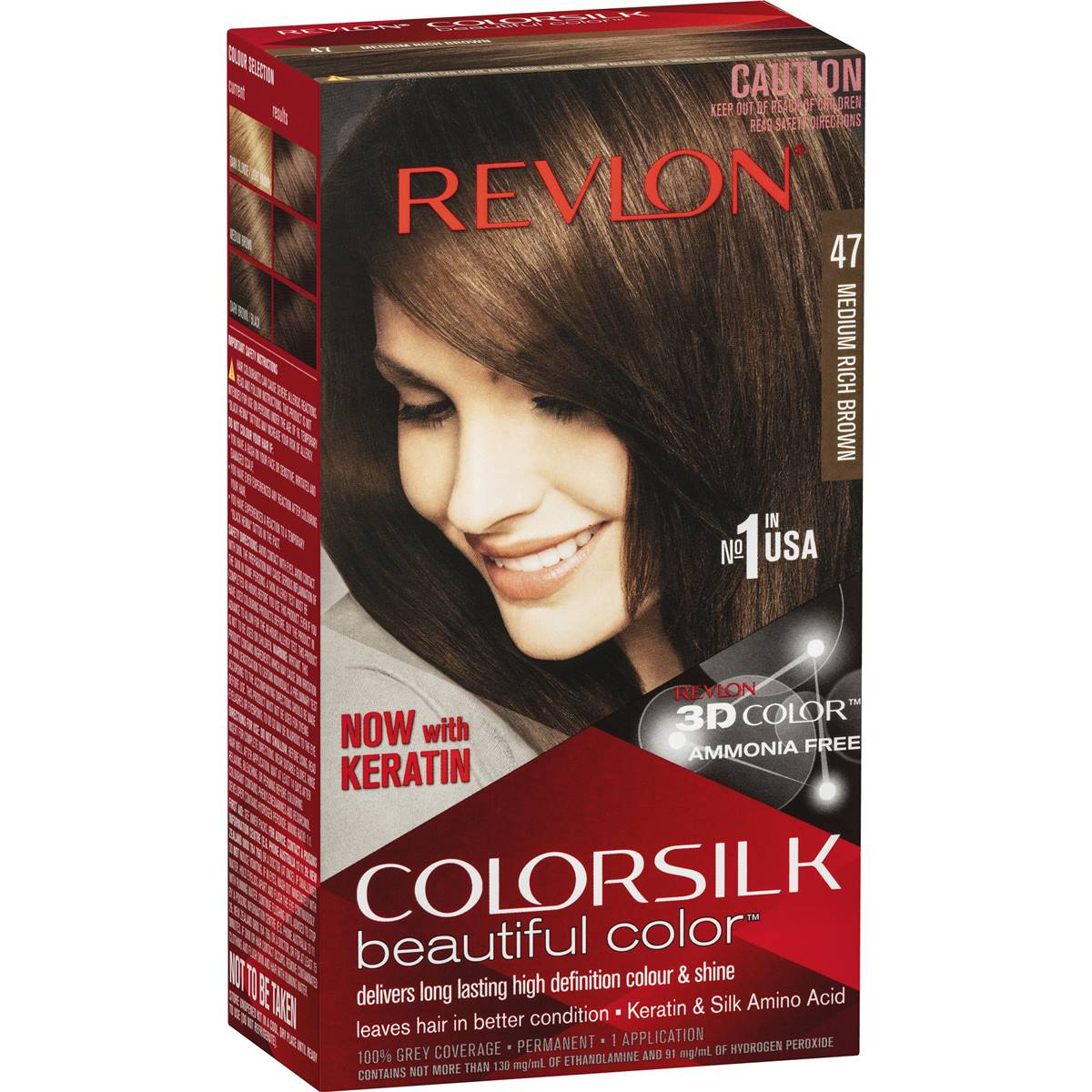 Revlon Colorsilk Beautiful Color 47 Medium Rich Brown each