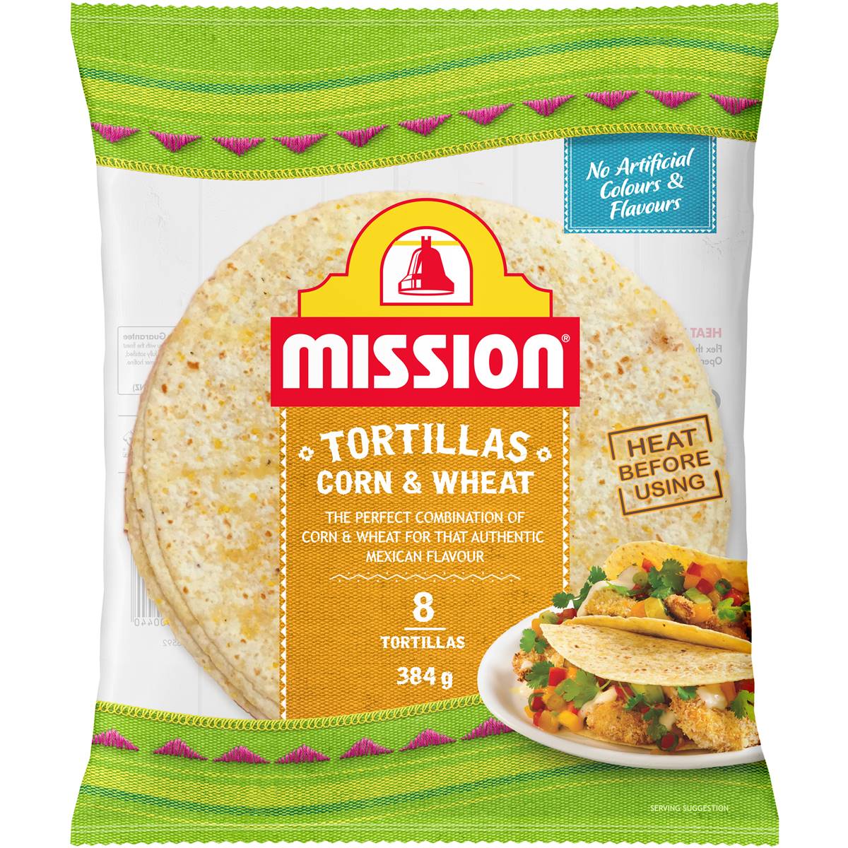 Calories in Mission Corn & Wheat Tortillas