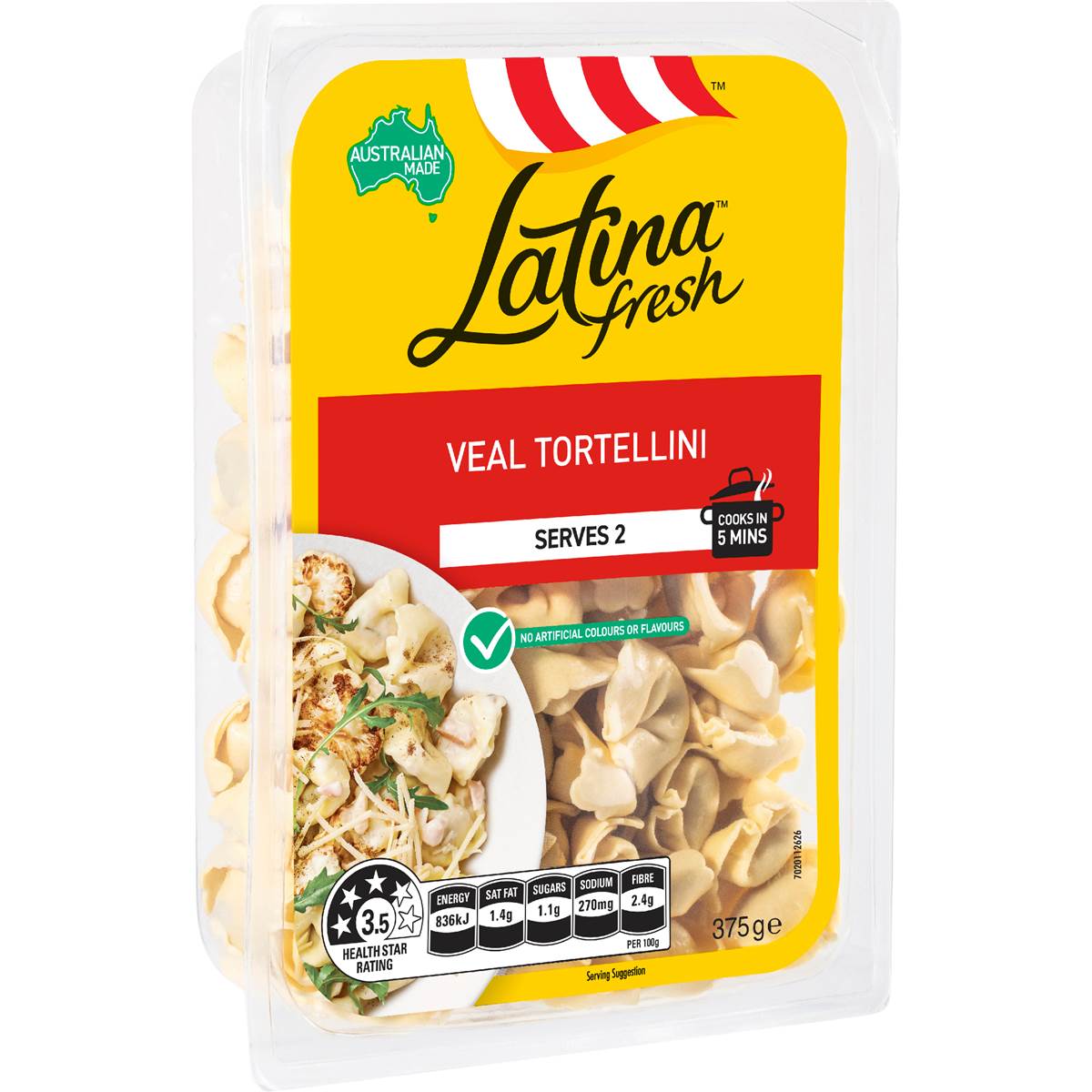 Latina Fresh Veal Tortellini Pasta 375mL