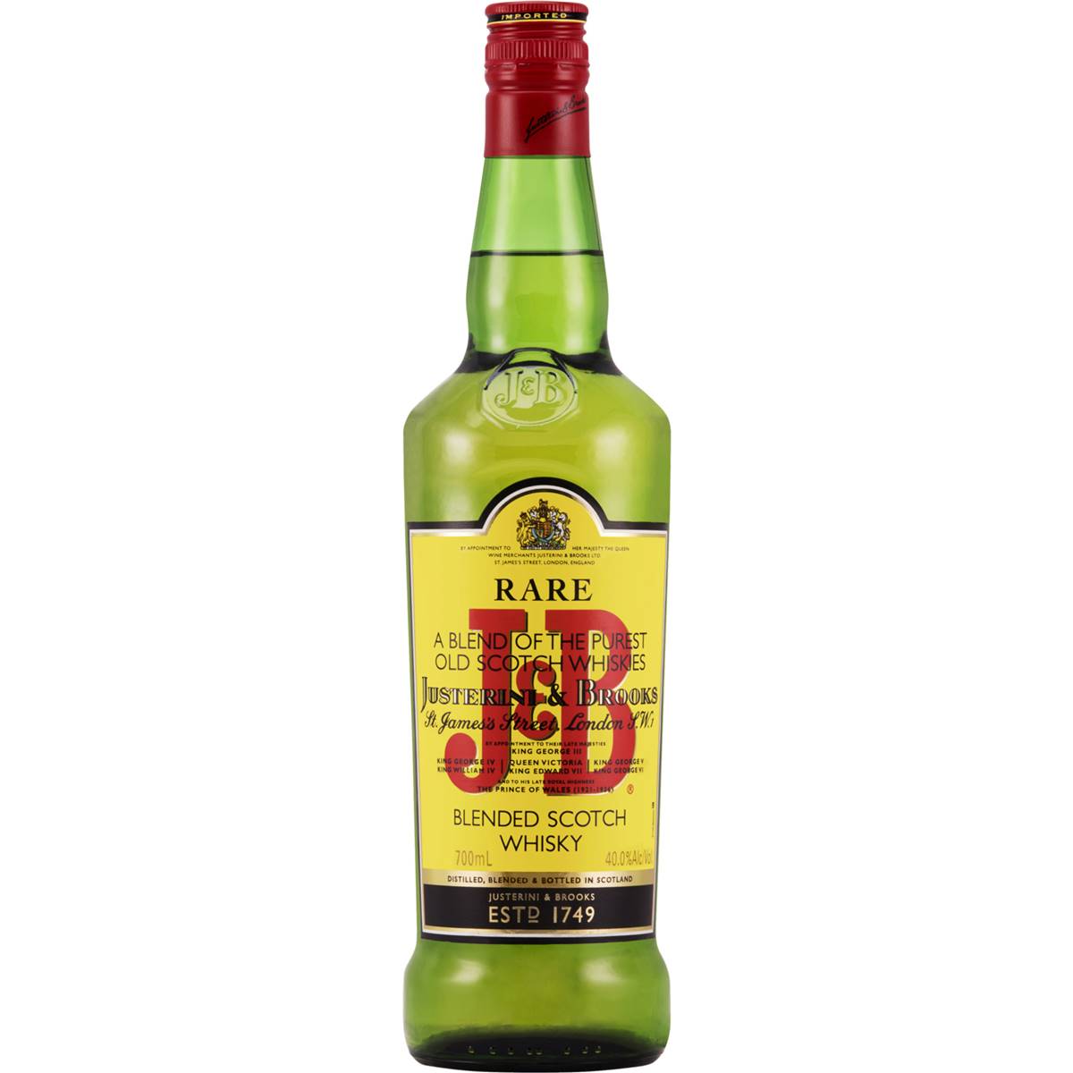 Calories in J & B Rare Blended Scotch Whisky