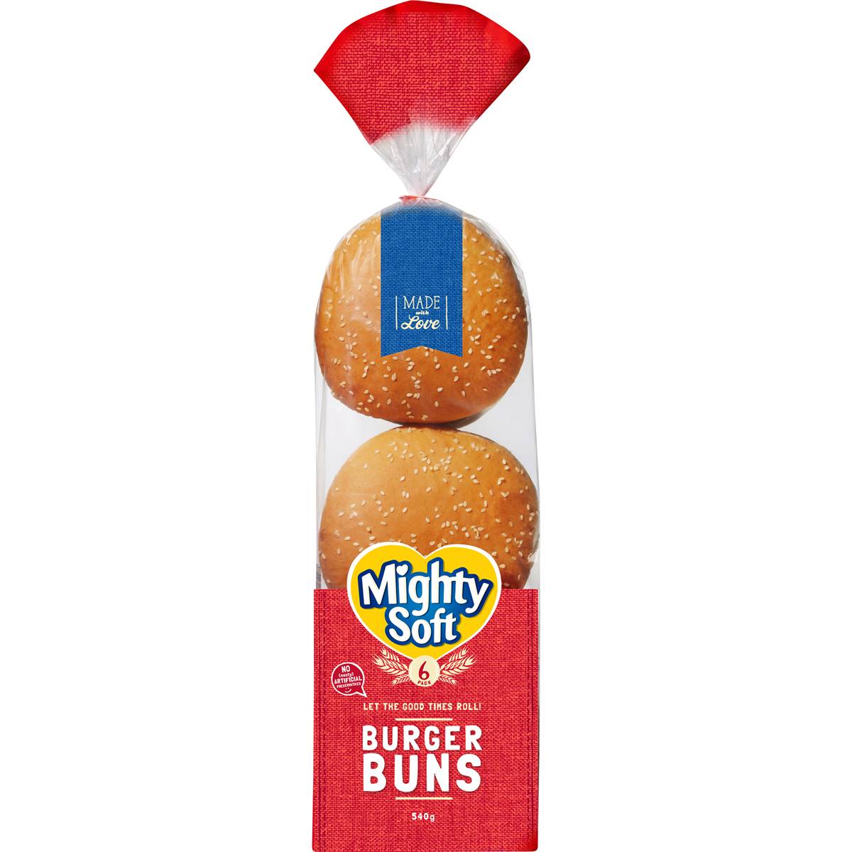 Calories in Mighty Soft Bread Rolls Hamburger Buns