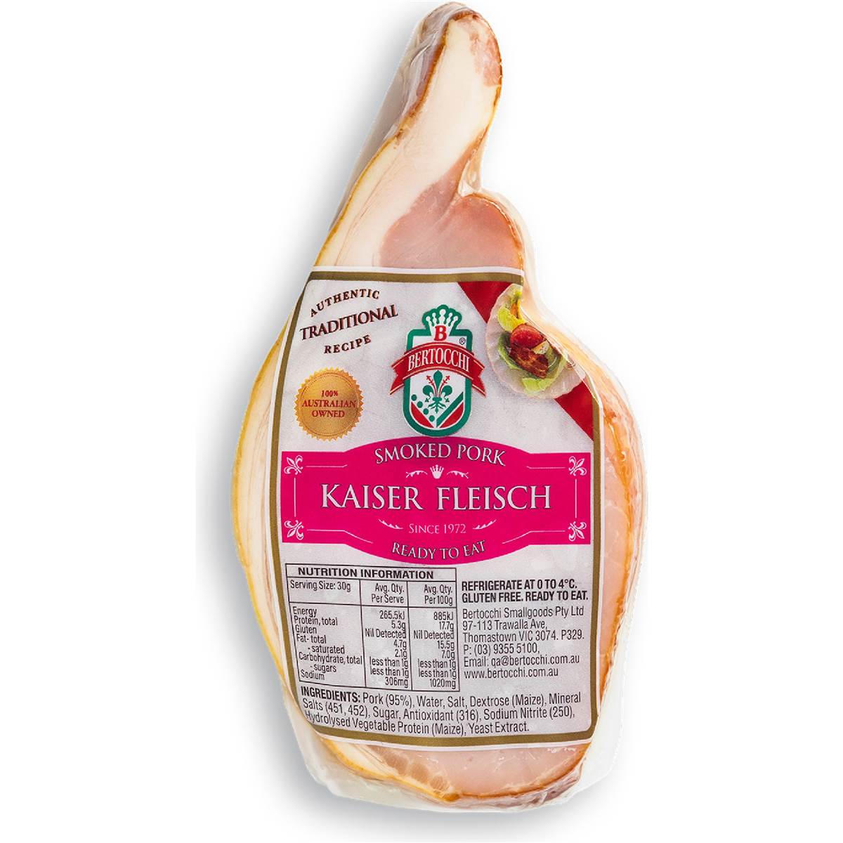 Bertocchi Smoked Pork Kaiser Fleisch 300g