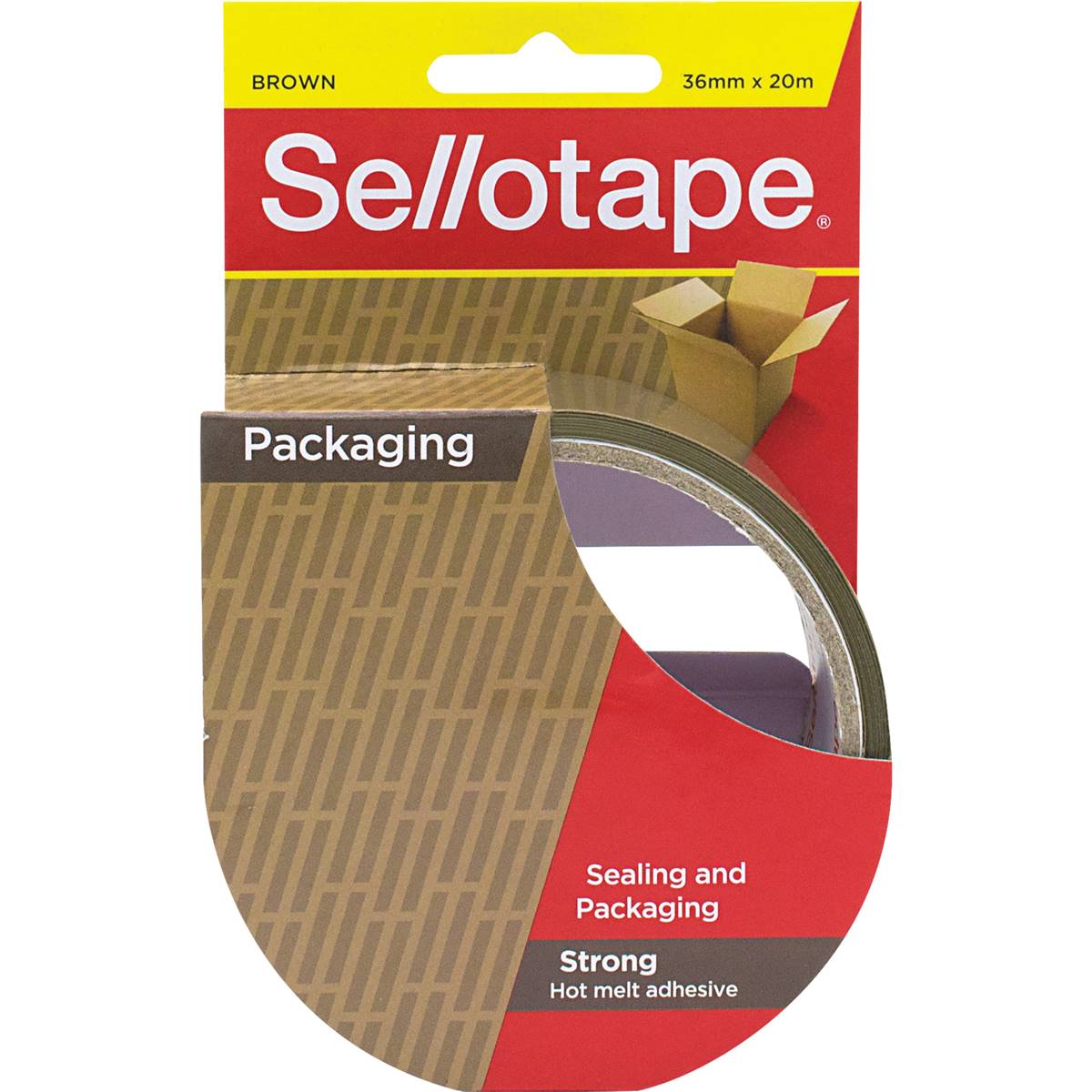 Sellotape Packaging Tape Brown 36Mmx20M