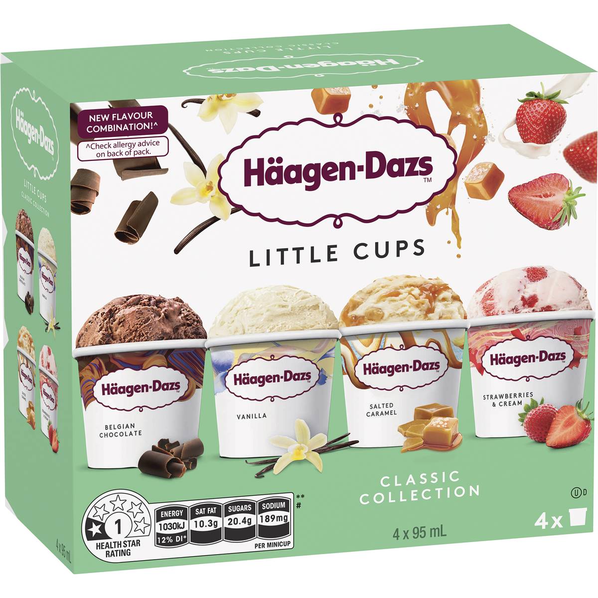 Haagen-Dazs Ice Cream Classic Collection 95mL x 4 pack