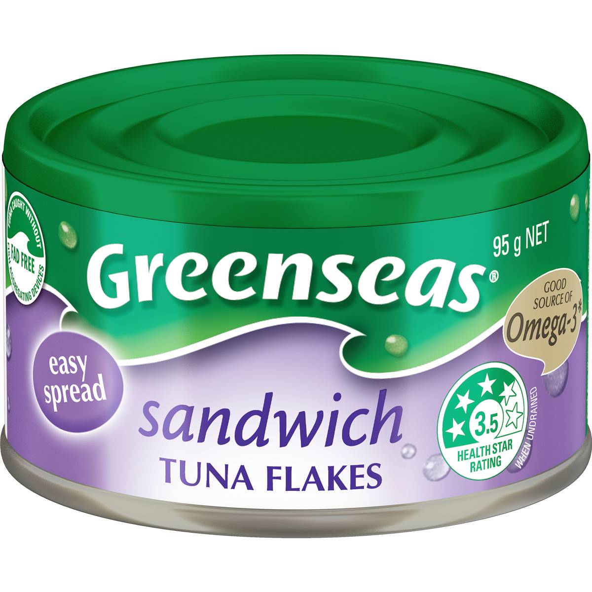 Calories in Greenseas Sandwich Tuna Flakes Sandwich Flakes