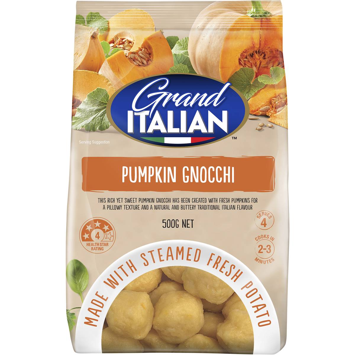 Calories in Grand Italian Pumpkin Gnocchi calcount