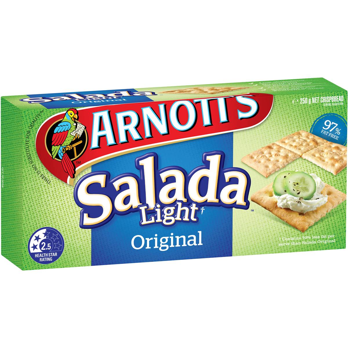 Calories in Arnott's Salada 97 Fat Free calcount