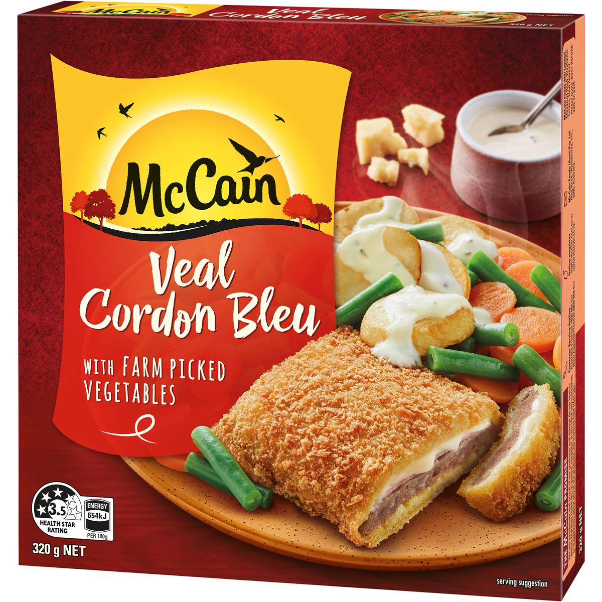 Calories in Mccain Dinner Veal Cordon Bleu