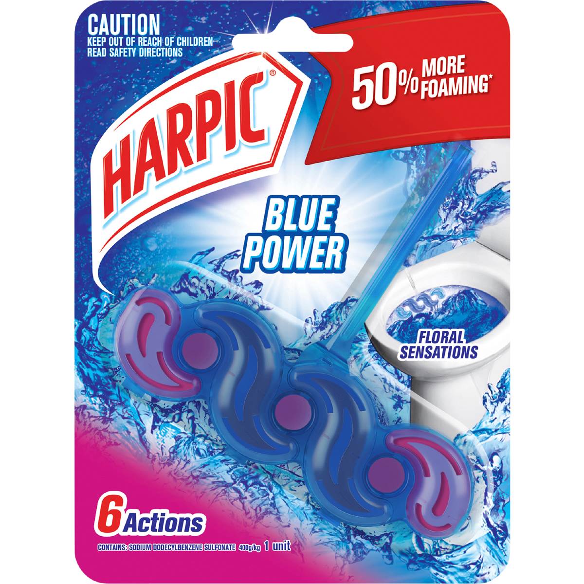 Harpic Blue Power Floral Sensations Toilet Cleaner Block each