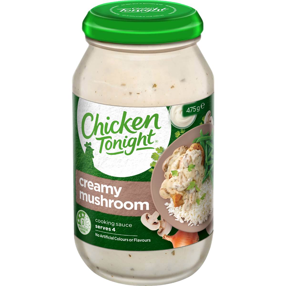 Calories in Chicken Tonight Simmer Sauce Creamy Mushroom calcount