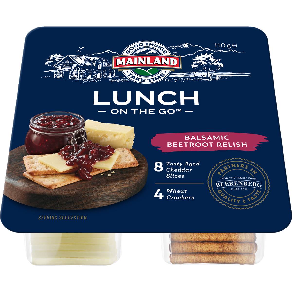 Mainland Lunch On The Go Cheese With Crackers & Balsamic Beetroot 110g