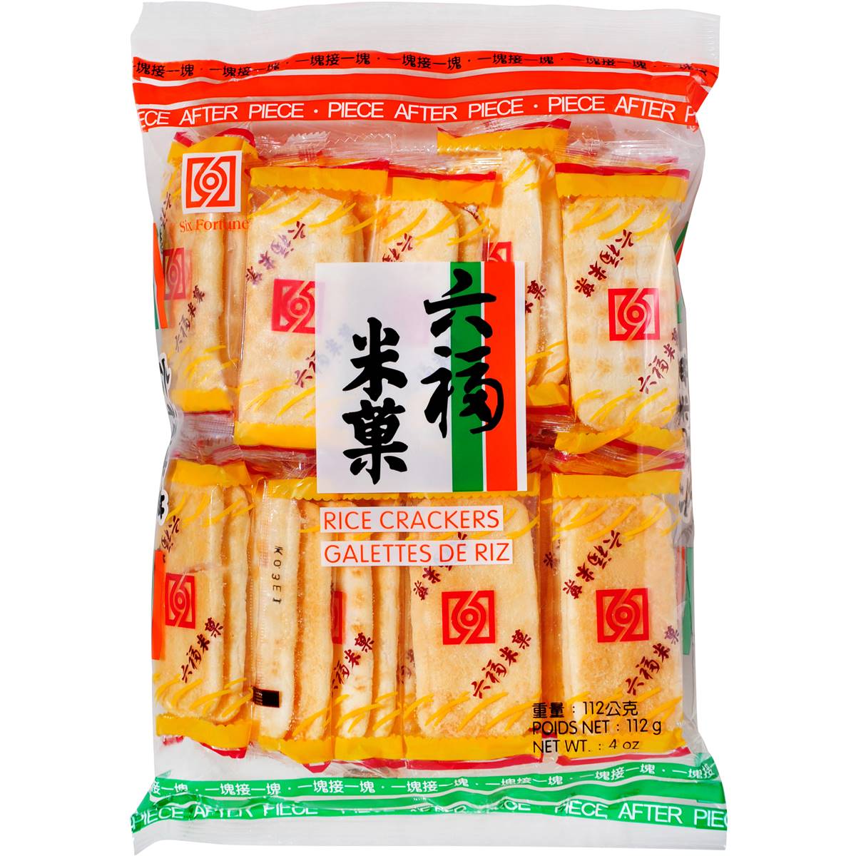 Calories in Six Fortune Snacks Rice Crackers
