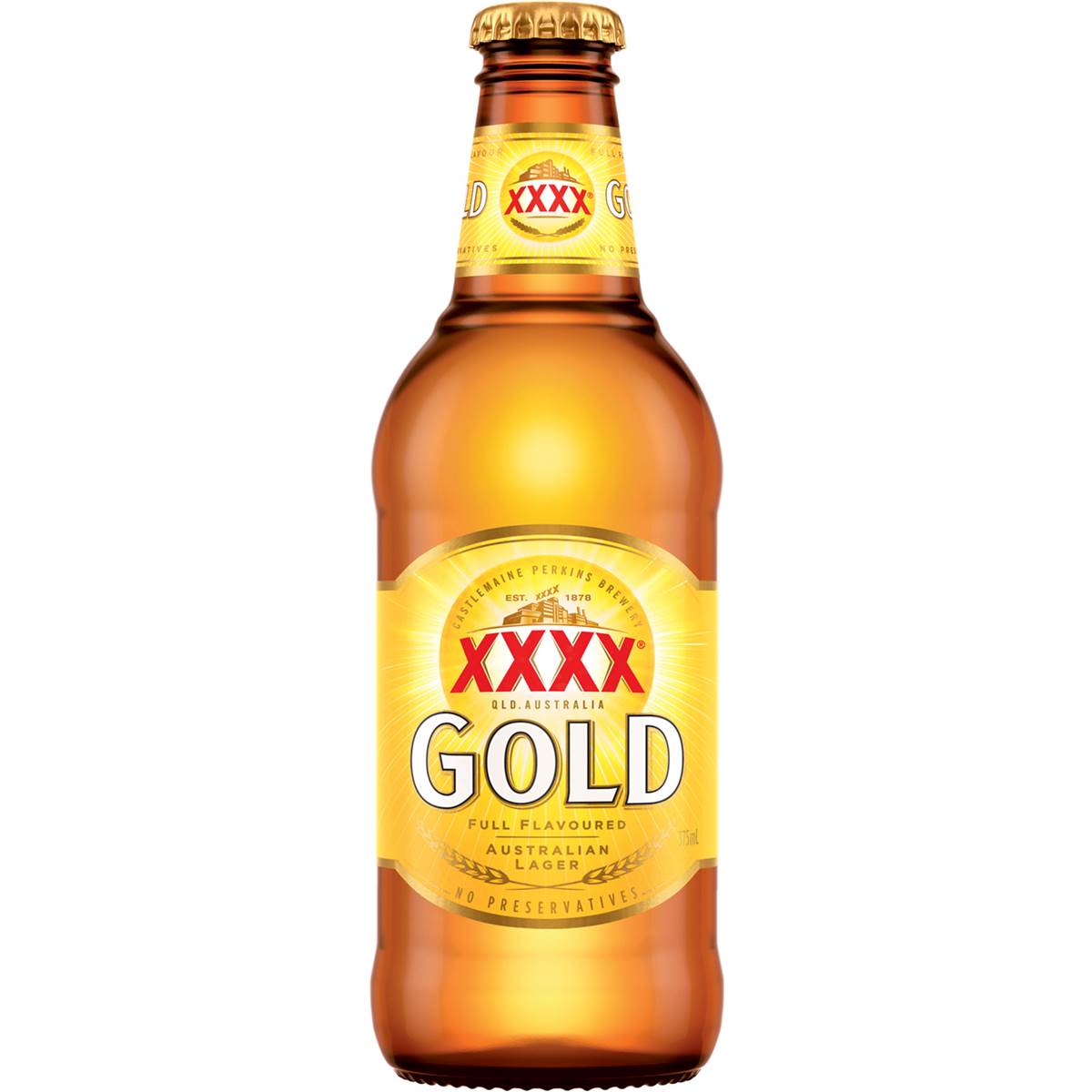 Calories in Xxxx Gold Mid Strength Lager Stubby