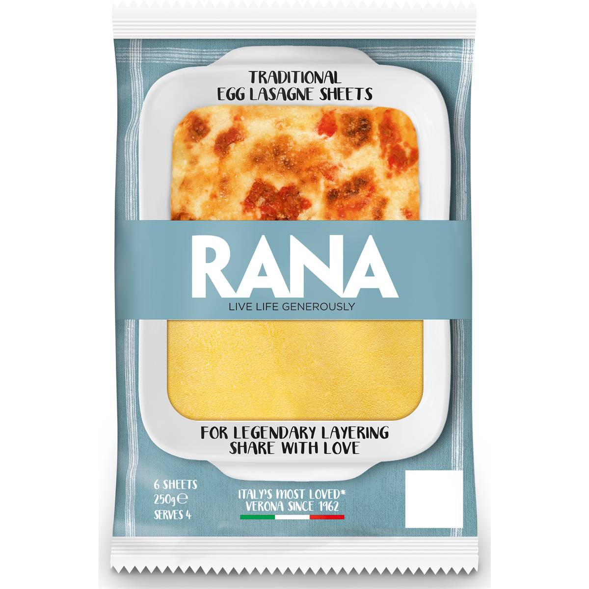 Calories in Rana Egg Lasagne Pasta