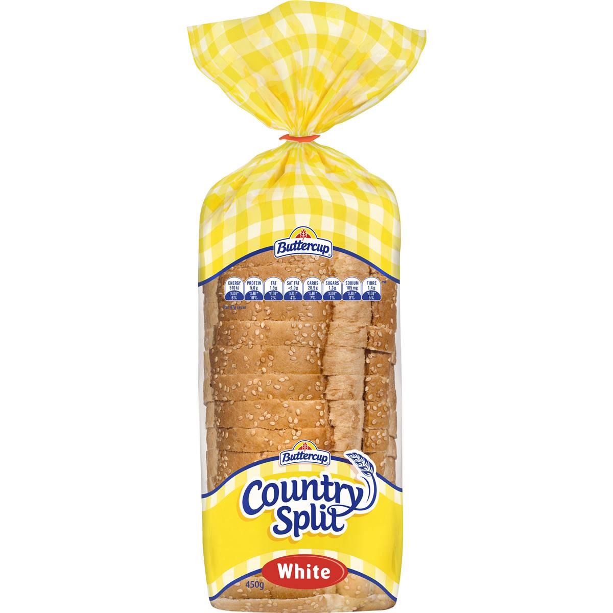 Calories in Buttercup Country Split White Bread calcount
