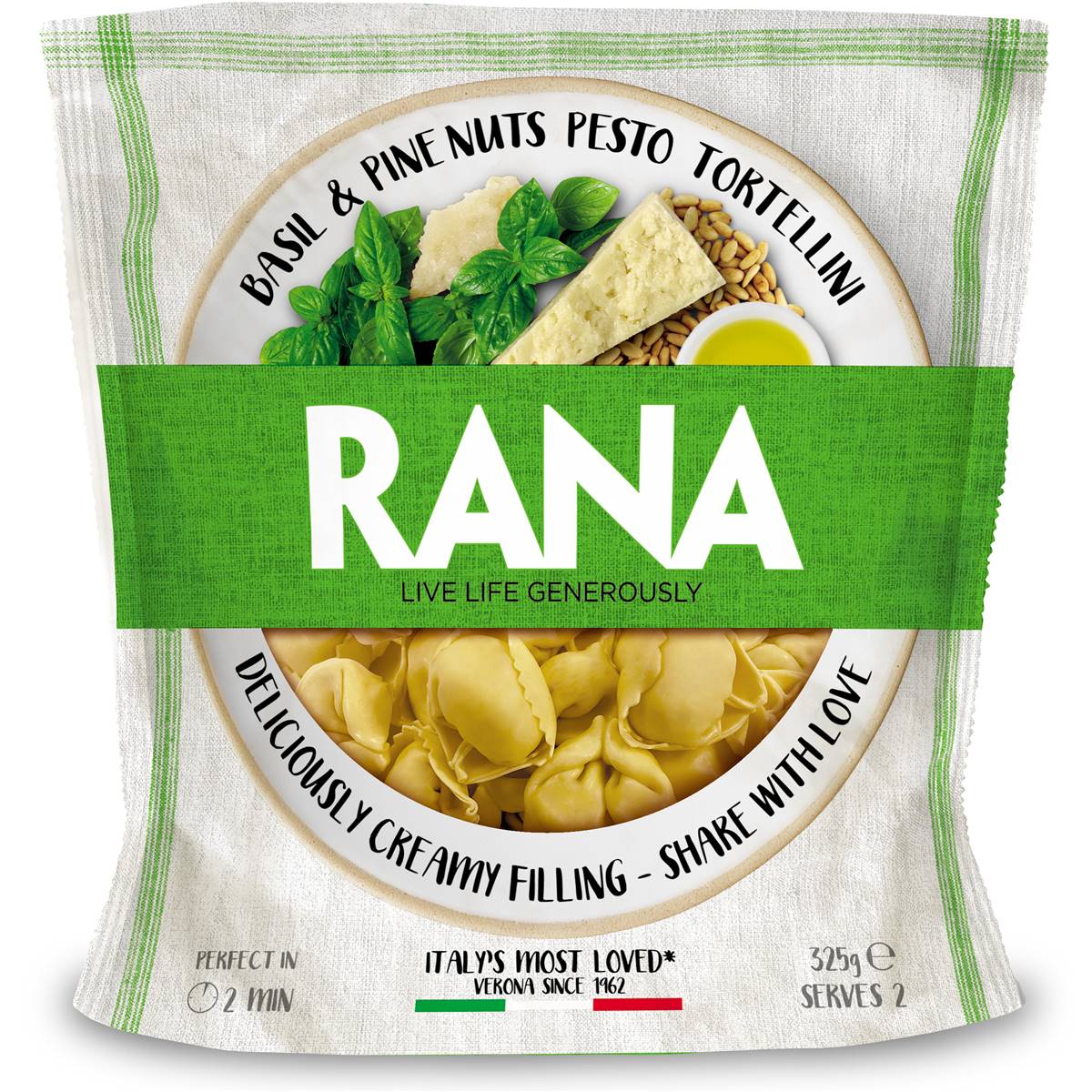 Calories in Rana Basil & Pine Nuts Tortellini