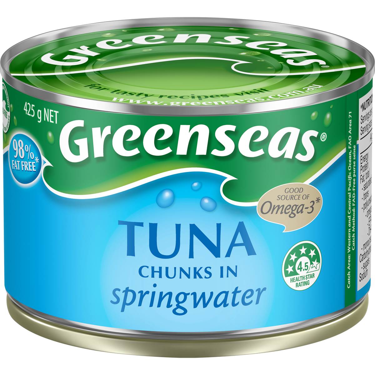 Calories in Greenseas Tuna Chunks In Springwater In Spring Water