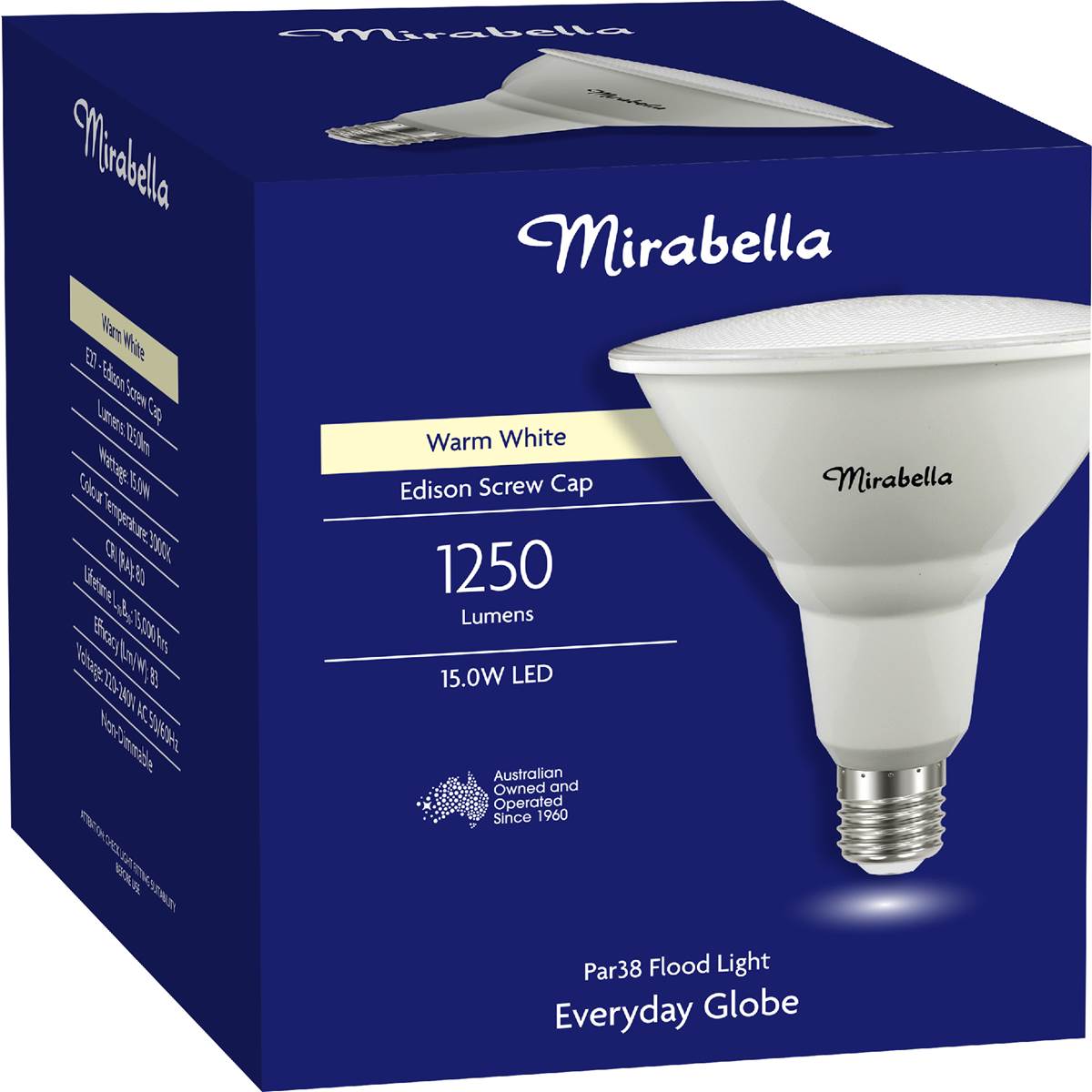 Mirabella LED Par38 Flood Light Es 15.0W Warm White