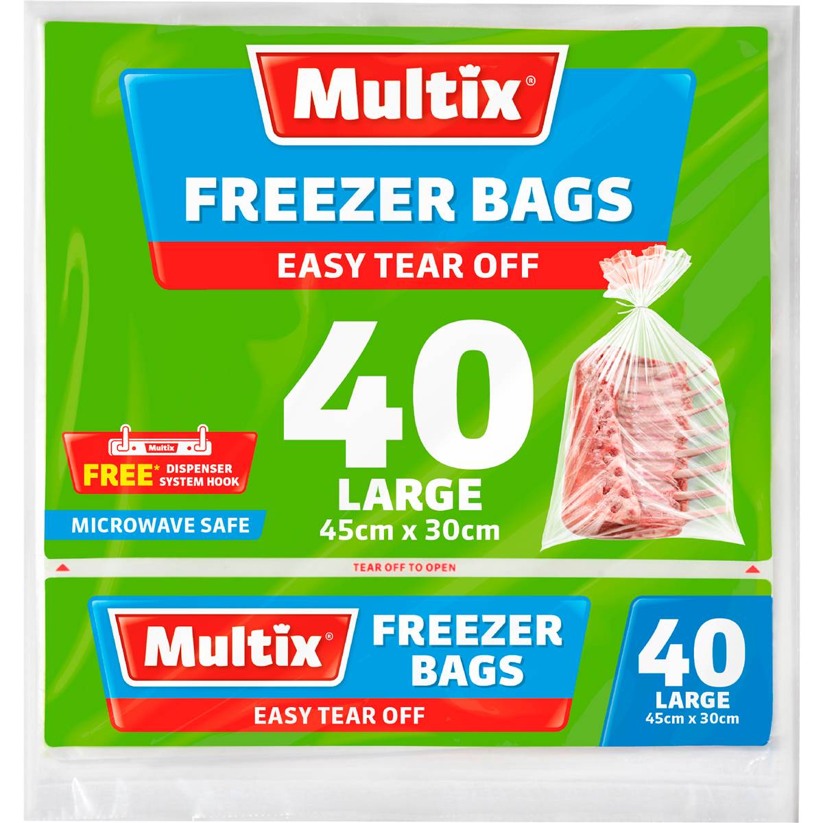 Multix Easy Tear Off Freezer Bags Large