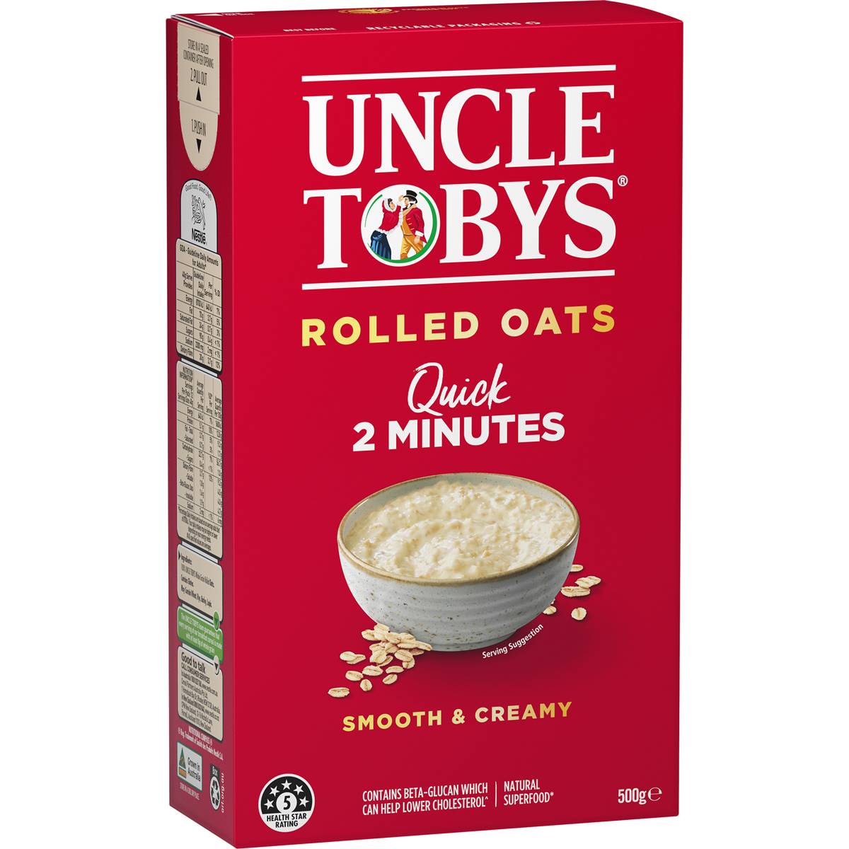 Calories in Uncle Tobys Oats Quick Oats Porridge Porridge