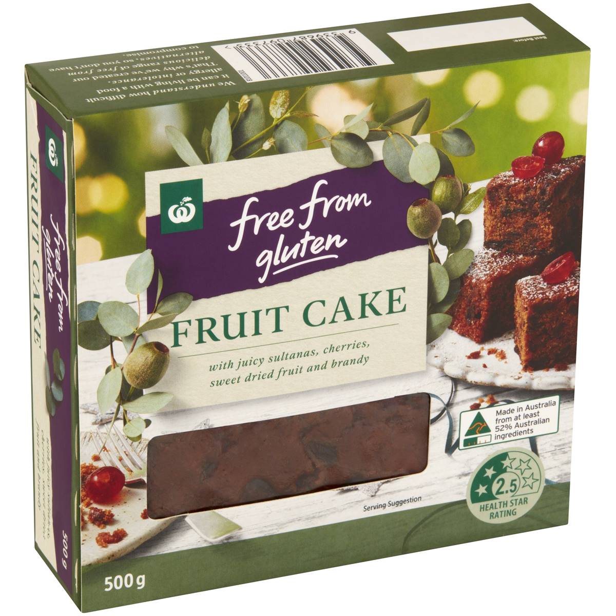 Calories in Woolworths Free From Gluten Fruit Cake