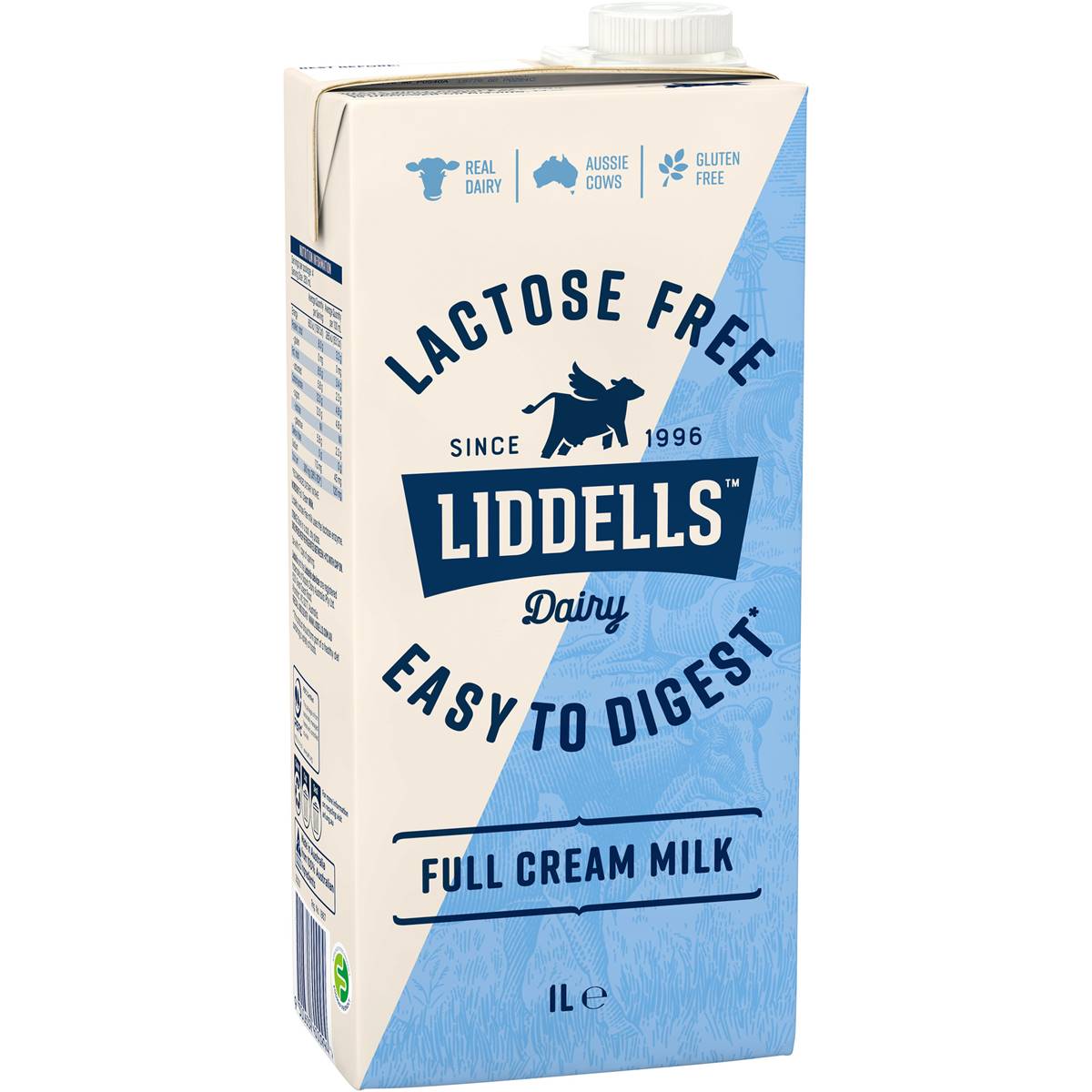 Calories in Liddells Full Cream Long Life Milk Lactose Free
