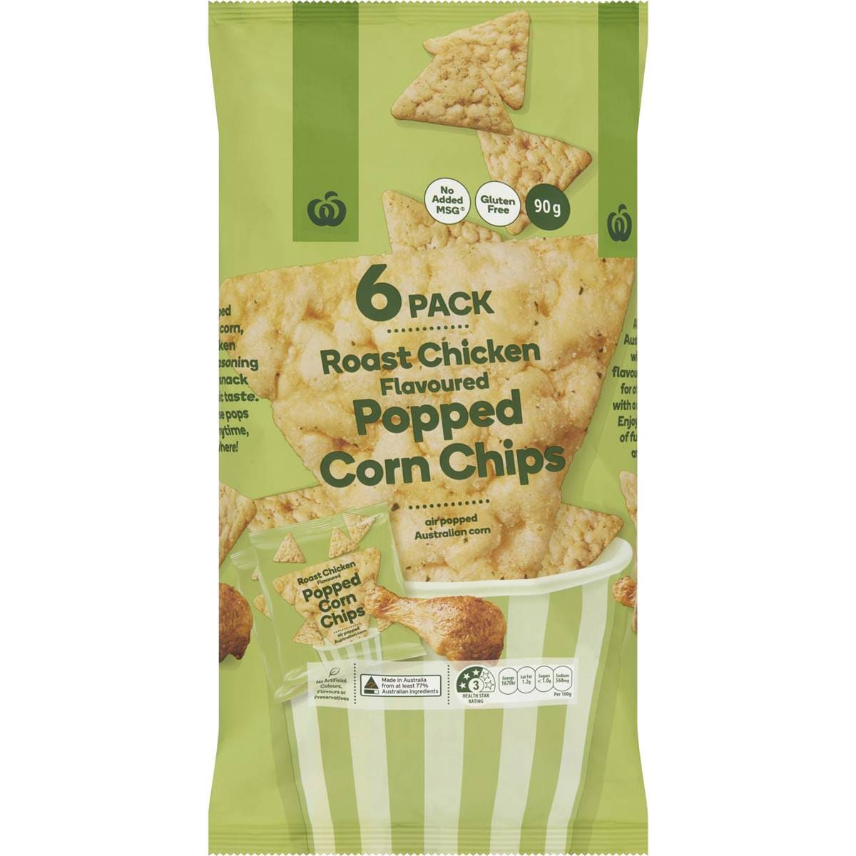 Calories in Woolworths Roast Chicken Flavoured Popcorn Chips calcount