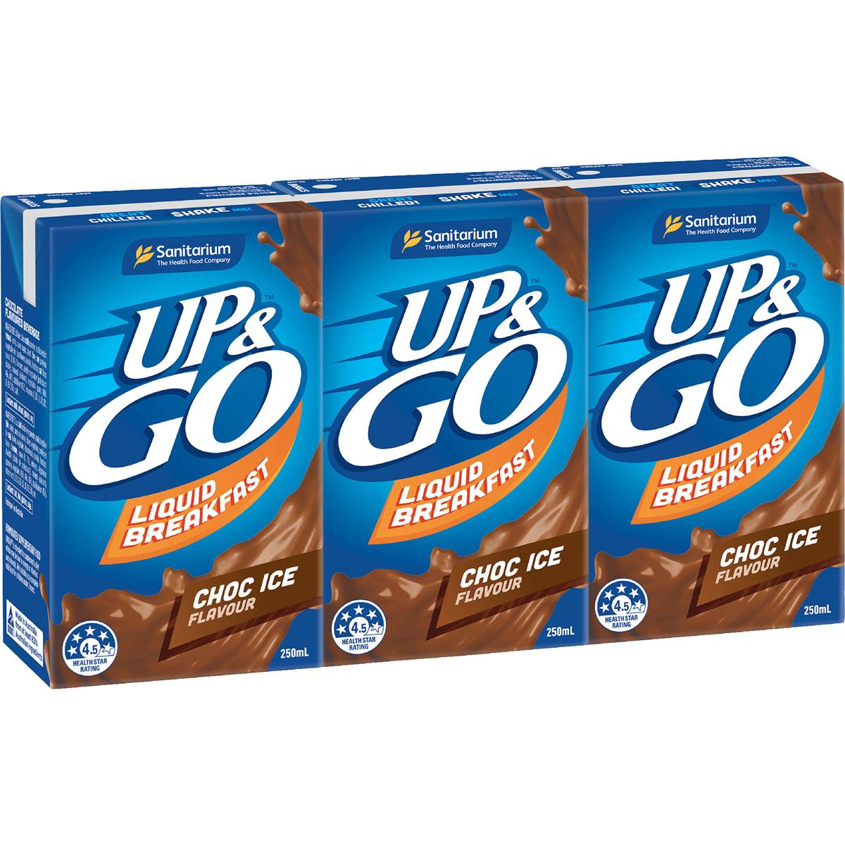 Up&Go Liquid Breakfast Choc Ice 250mL x 3 pack