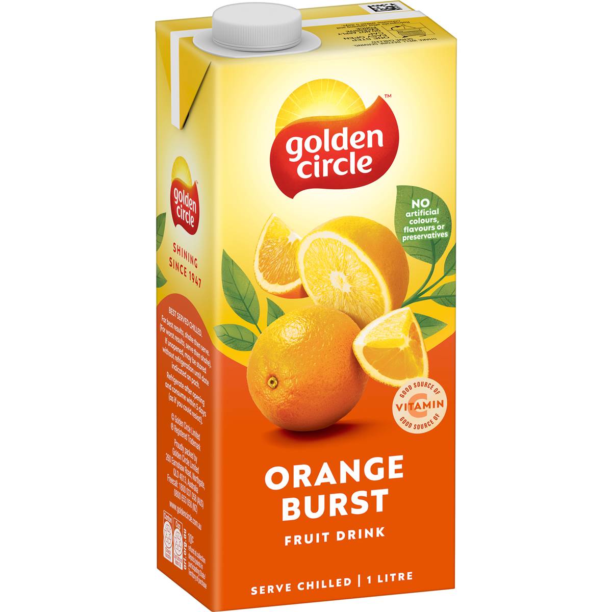 Calories in Golden Circle Orange Fruit Drink calcount