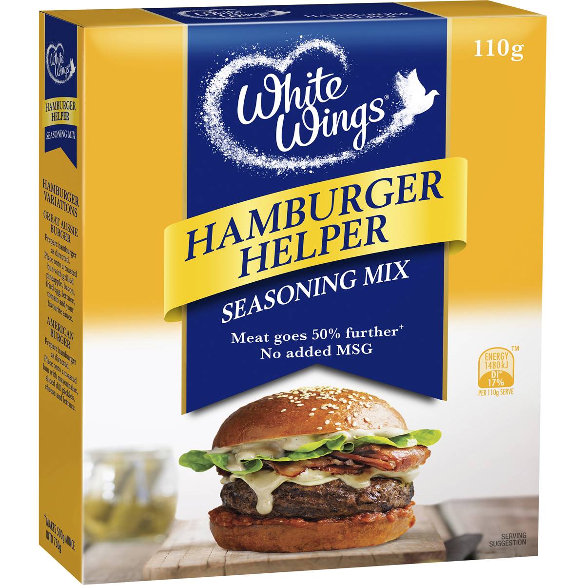 Calories in White Wings Hamburger Helper Seasoning Mix calcount