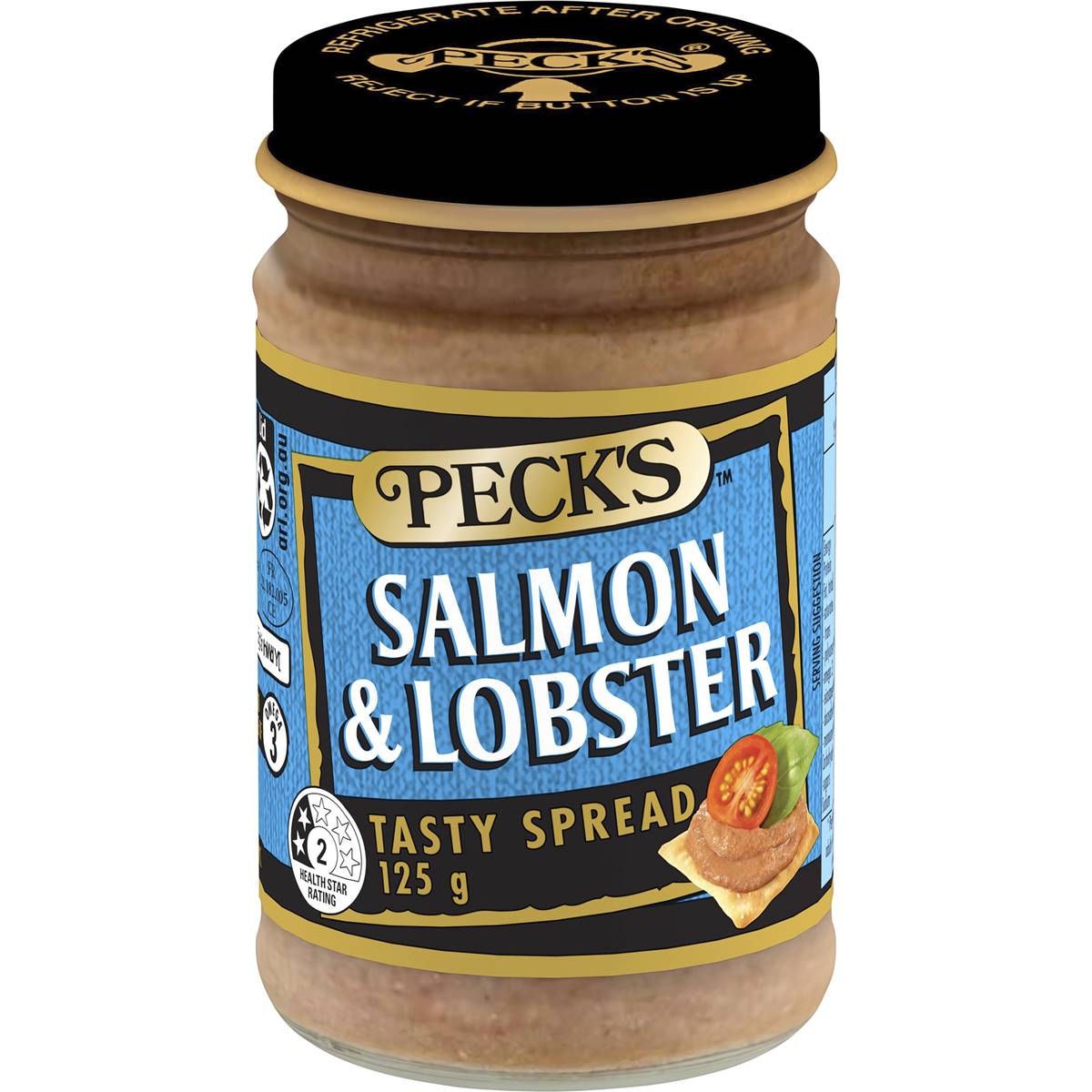 Calories in Peck's Salmon & Lobster Spread calcount