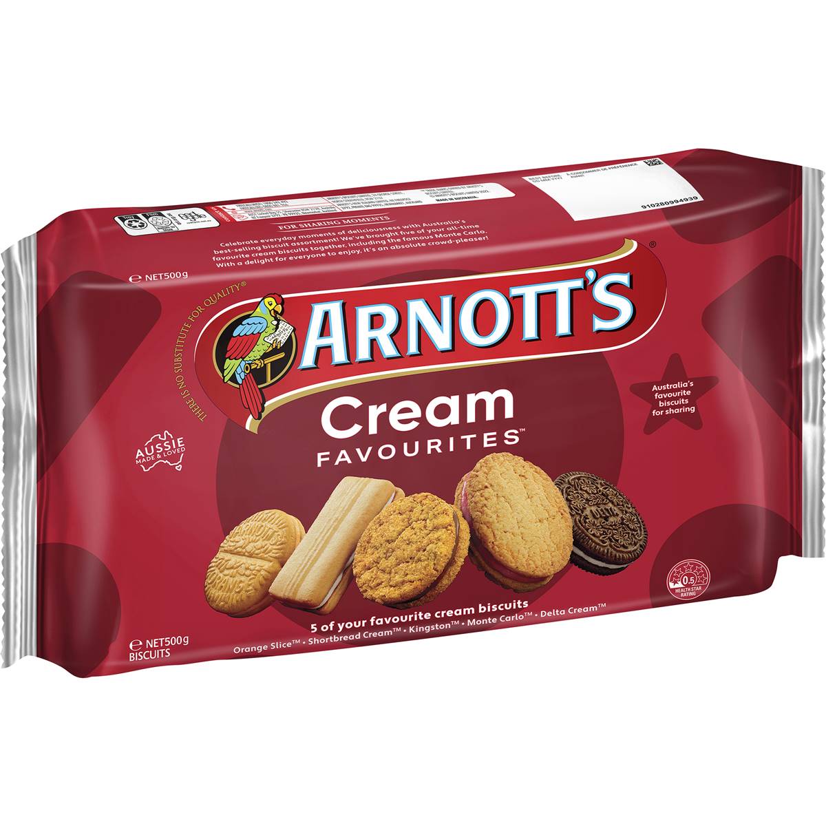 Calories in Arnott's Assorted Creams Biscuits Variety Pack