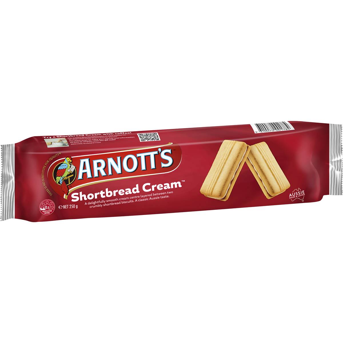 Calories in Arnott's Shortbread Cream Biscuits Shortbread Cream