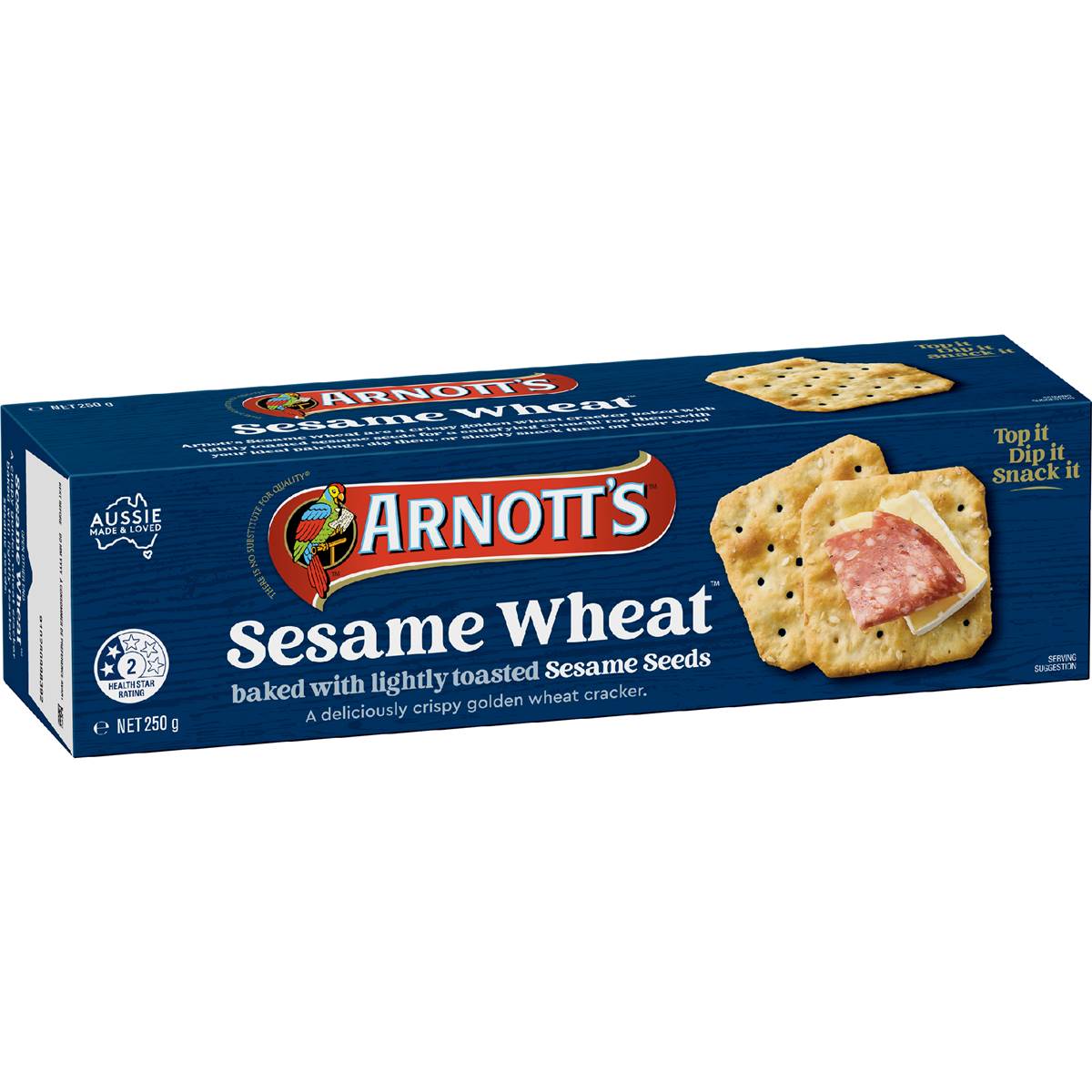Calories in Arnott's Sesame Cracker Wheat calcount