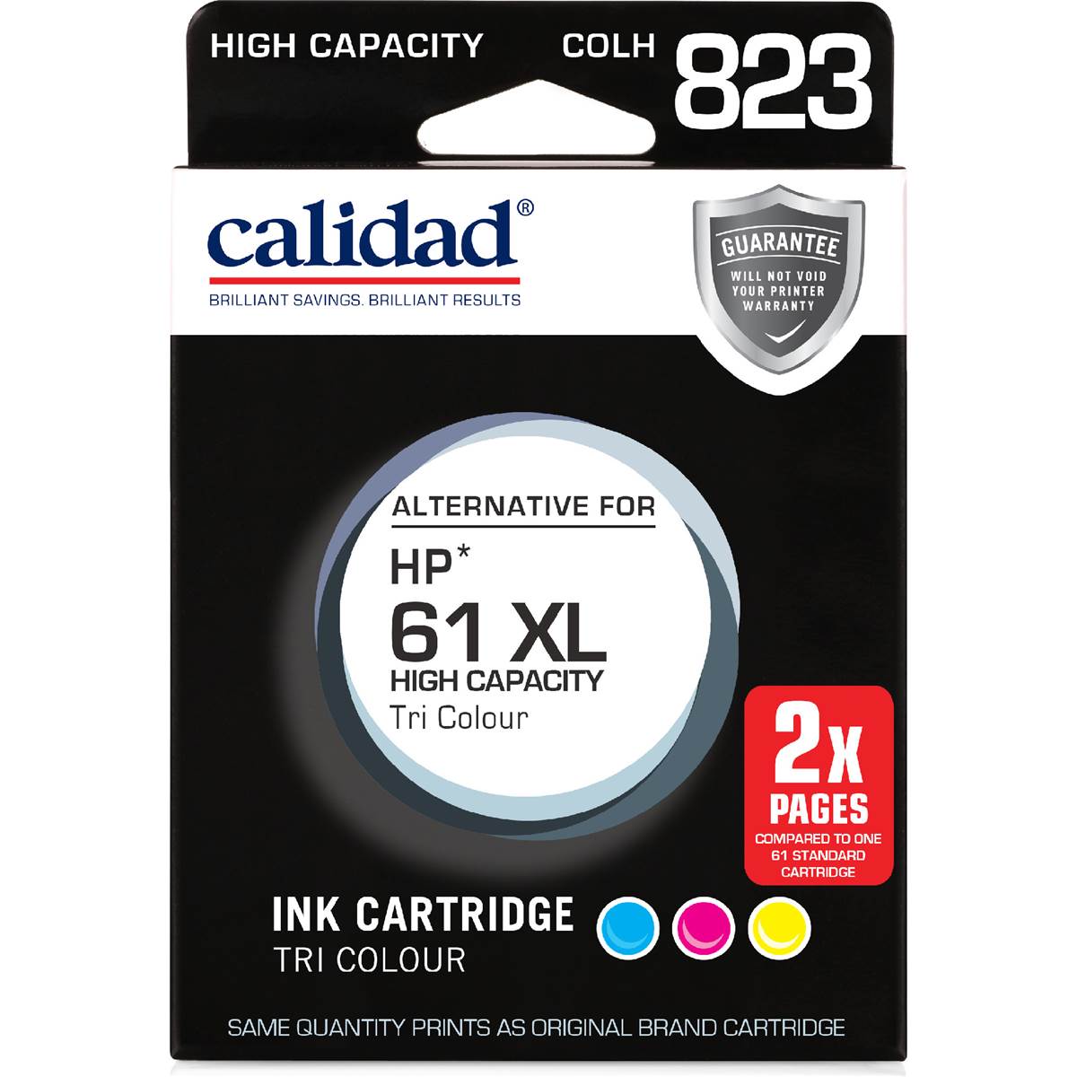 Calidad Hp Printer Ink 61 XL Tri-Colour each