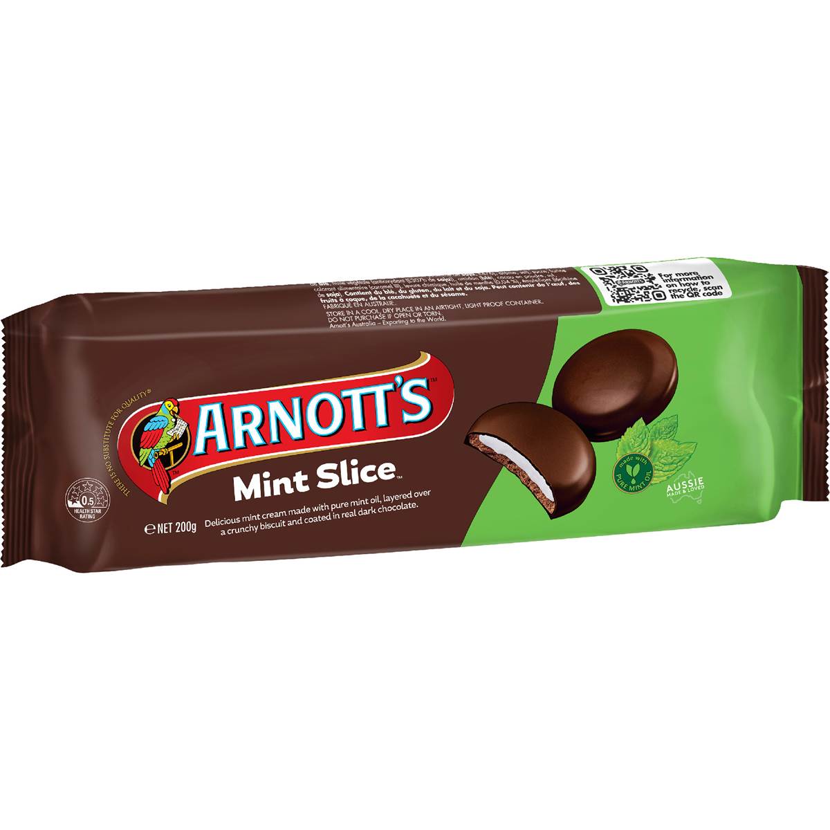 Arnott's Mint Slice Chocolate Biscuits 200g