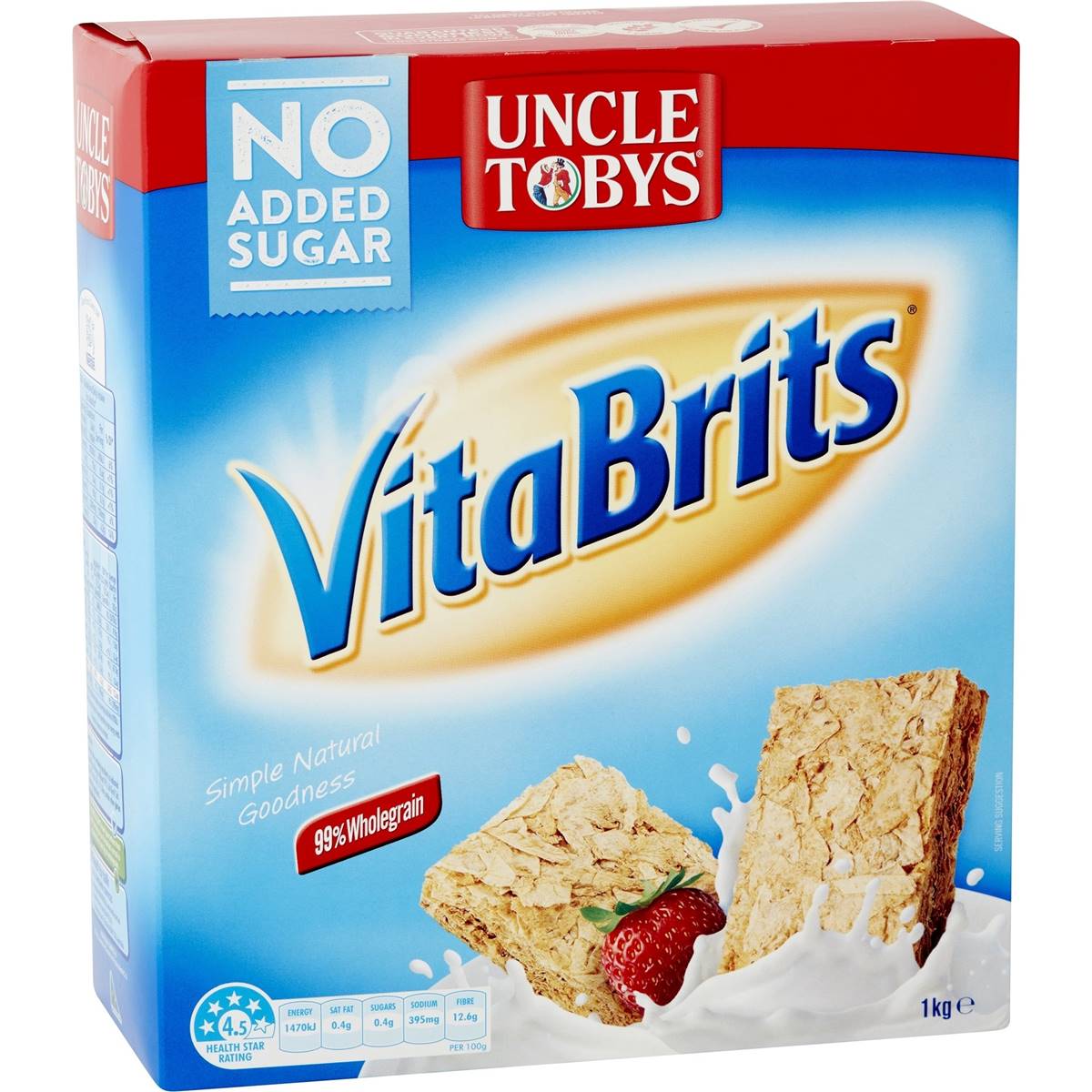 Calories in Uncle Tobys Vita Brits Breakfast Cereal