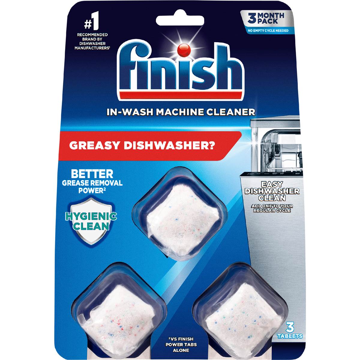 Finish Dishwasher Cleaner Tabs 3 pack