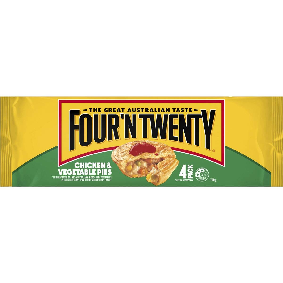 Four'N Twenty Pies Chicken & Vegetable 4 pack