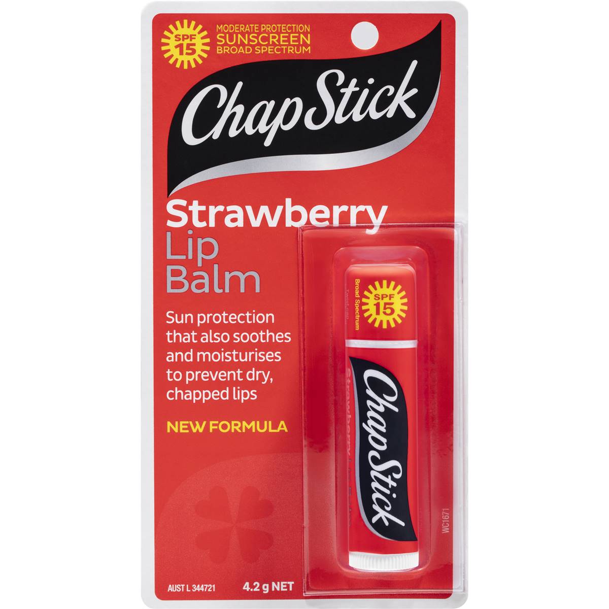 Chapstick Strawberry Lip Balm With SPF 15+ Sunscreen 4.2g